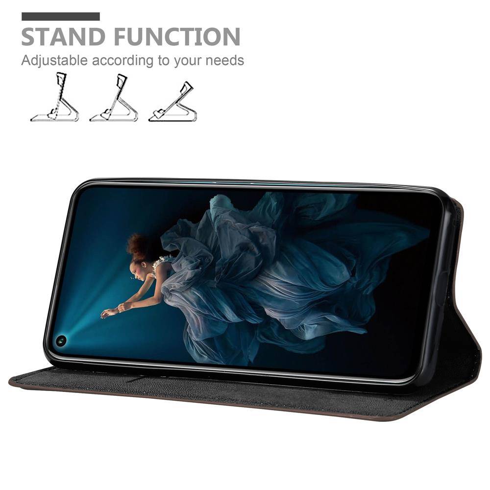 Cadorabo Hülle für Honor 20 PRO Schutz Hülle in Braun Handyhülle Etui Case Cover Magnetverschluss