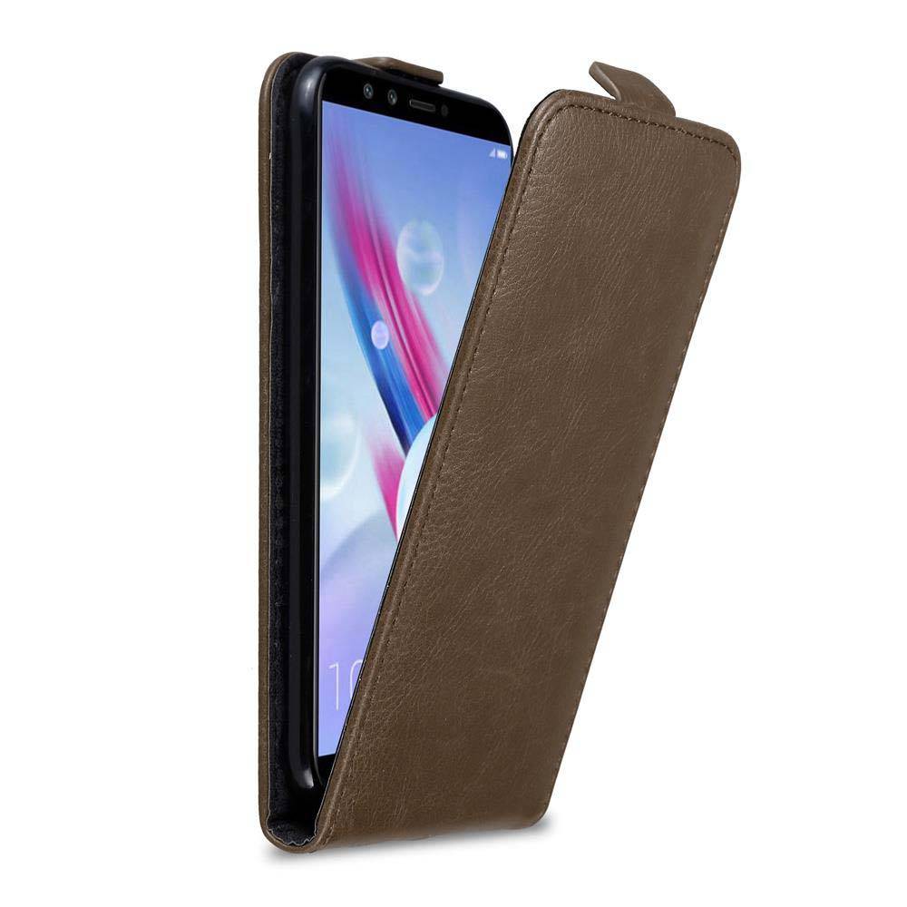 Cadorabo Hülle für Honor 9 LITE Schutz Hülle in Braun Flip Etui Handyhülle Case Cover
