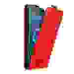 Cadorabo Hülle für HTC Desire 12 Schutz Hülle in Rot Flip Etui Handyhülle Case Cover