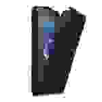 Cadorabo Hülle für HTC Desire 12 Schutz Hülle in Schwarz Flip Etui Handyhülle Case Cover