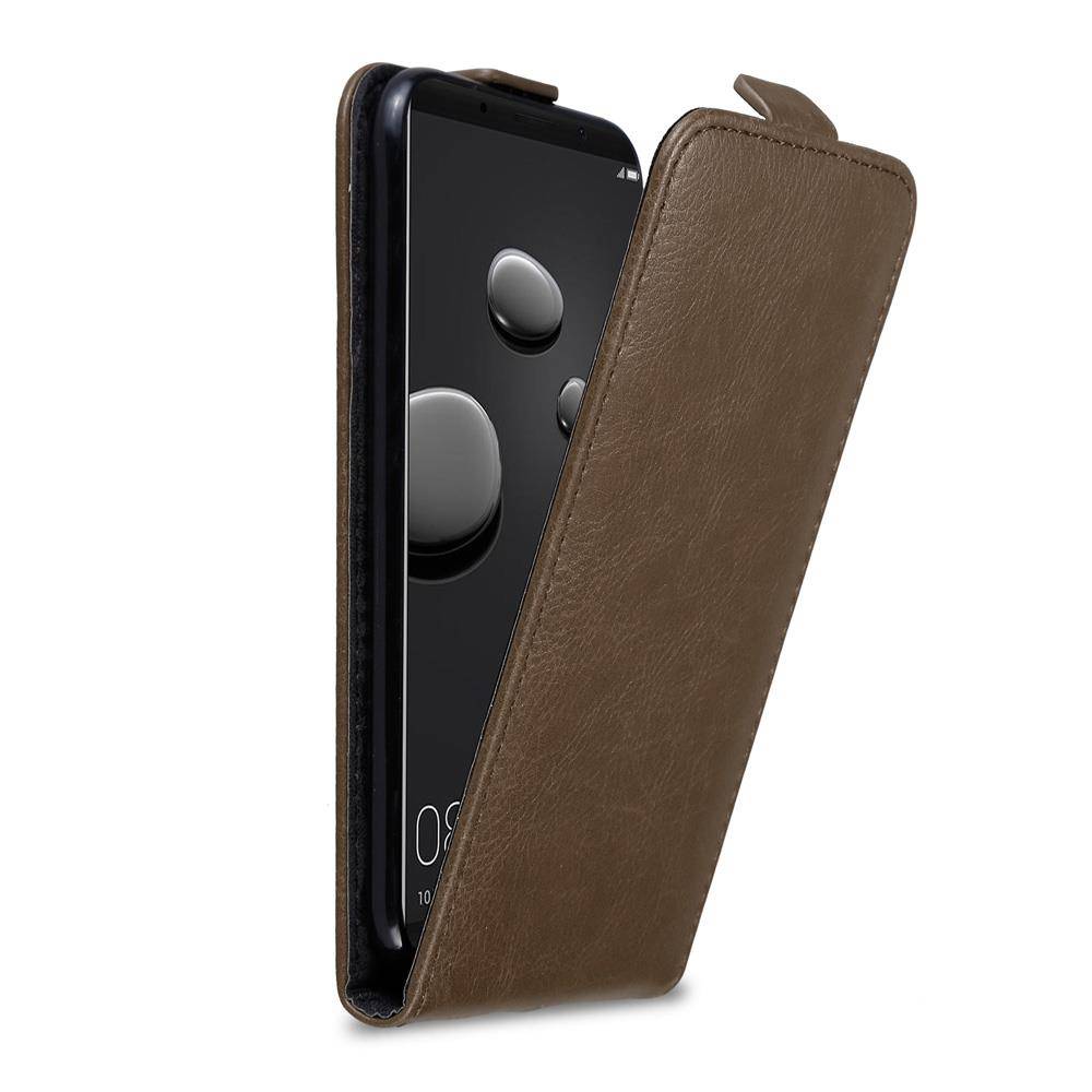 Cadorabo Hülle für Huawei MATE 10 PRO Schutz Hülle in Braun Flip Etui Handyhülle Case Cover