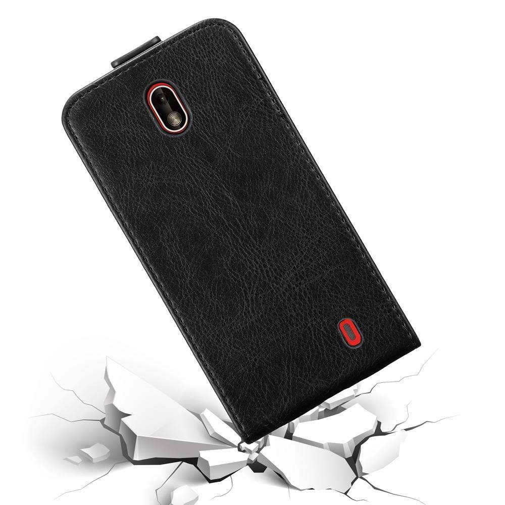 Cadorabo Hülle für Nokia 1 2018 Schutz Hülle in Schwarz Flip Etui Handyhülle Case Cover