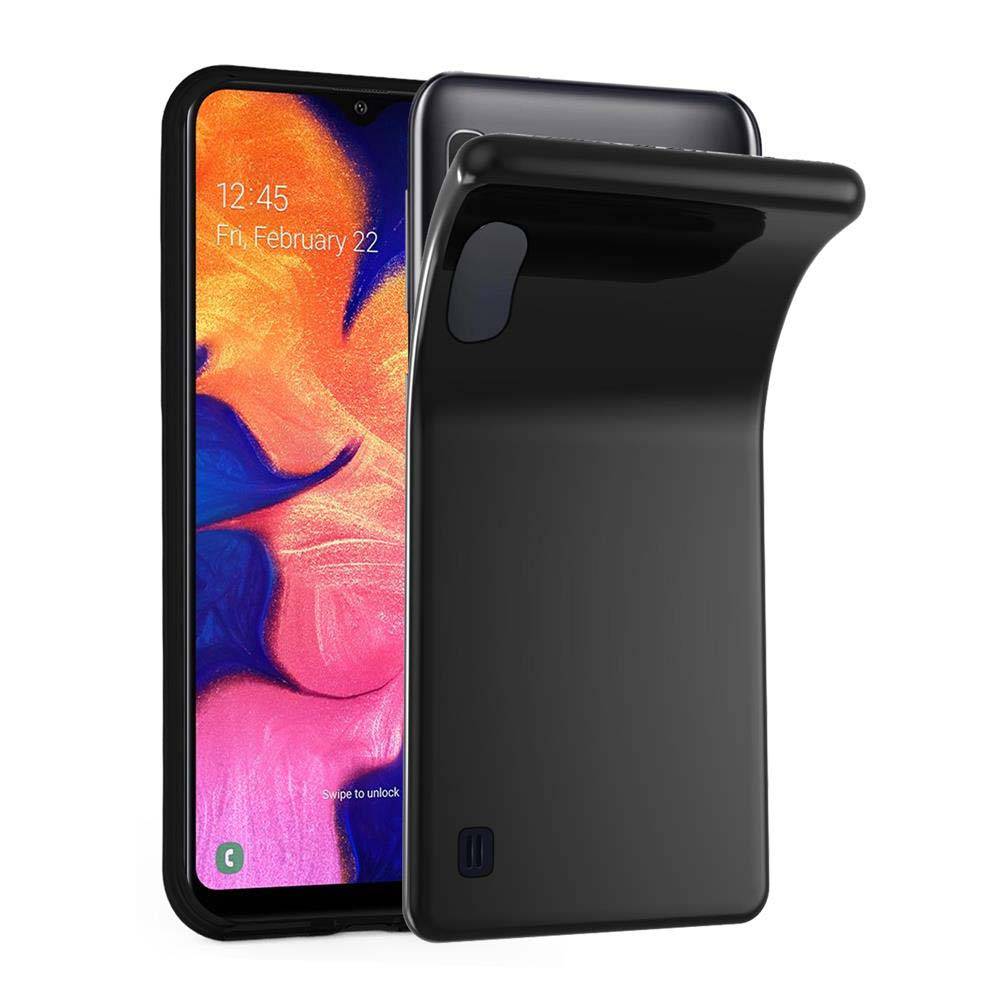 Cadorabo Hülle für Samsung Galaxy A10 / M10 Schutz Hülle in Schwarz Schutzhülle TPU Silikon Cover Etui Case