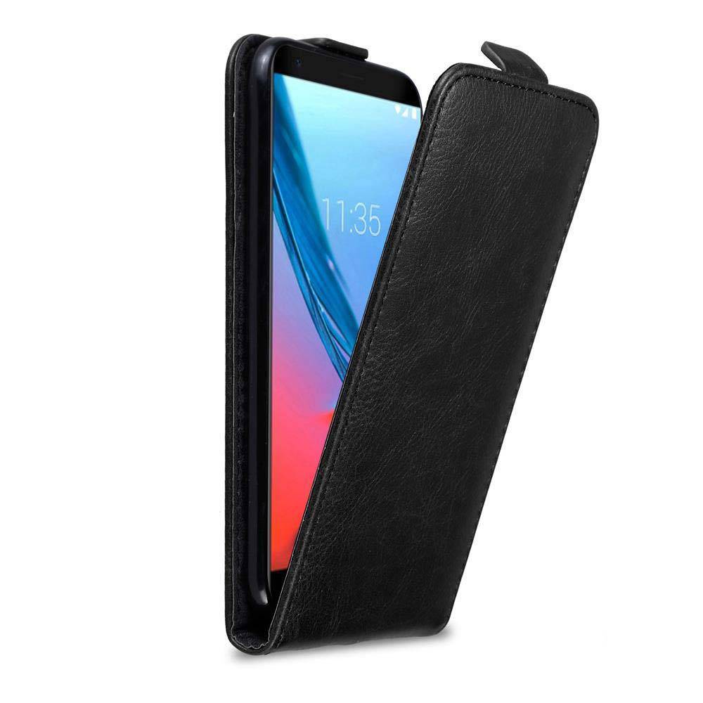 Cadorabo Hülle für ZTE Blade V9 Schutz Hülle in Schwarz Flip Etui Handyhülle Case Cover