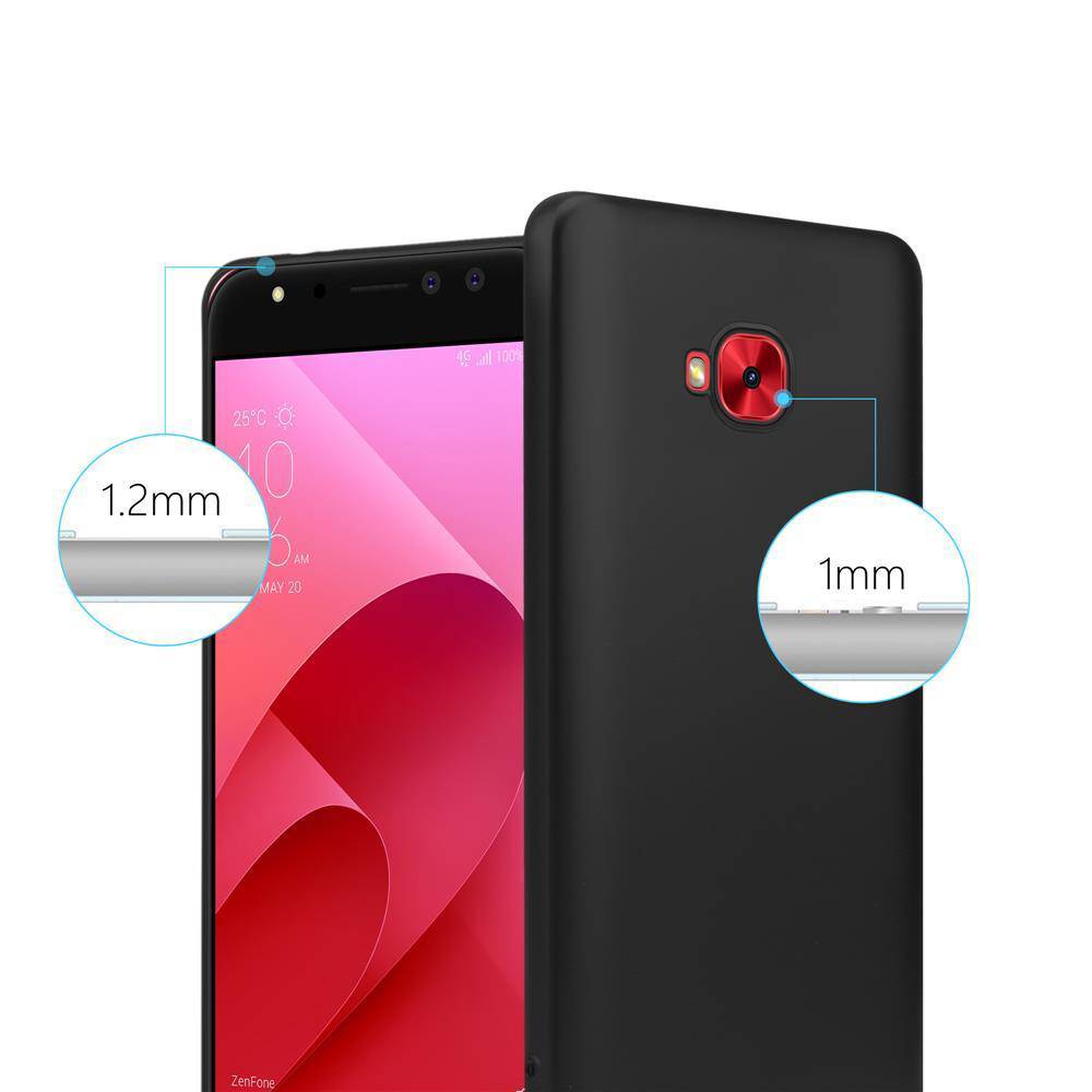 Cadorabo Schutzhülle für Asus ZenFone 4 Selfie PRO Hülle in Schwarz Handyhülle TPU Silikon Etui Cover Case