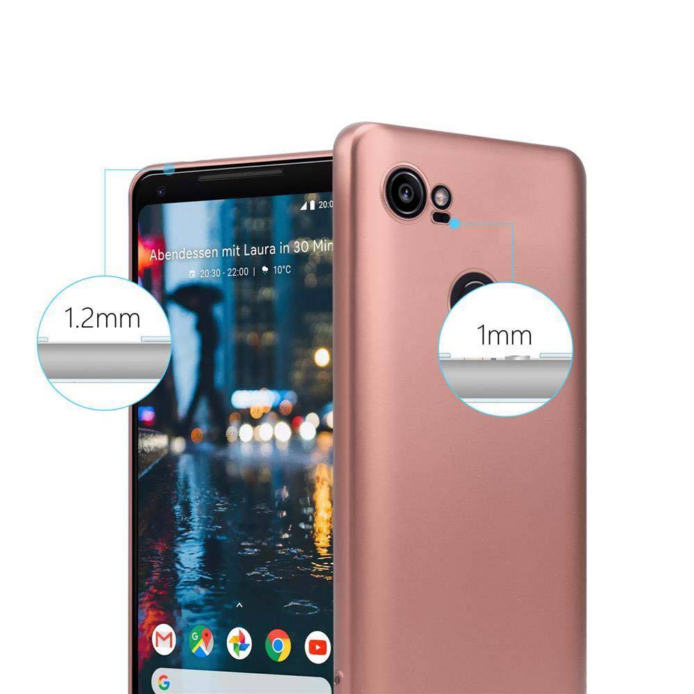 Cadorabo Schutzhülle für Google PIXEL 2 XL Hülle in Rosa Handyhülle TPU Silikon Etui Cover Case