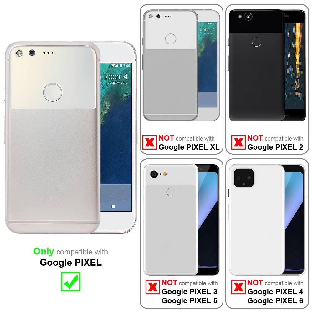 Cadorabo Schutzhülle für Google PIXEL Hülle in Blau Handyhülle TPU Silikon Etui Cover Case