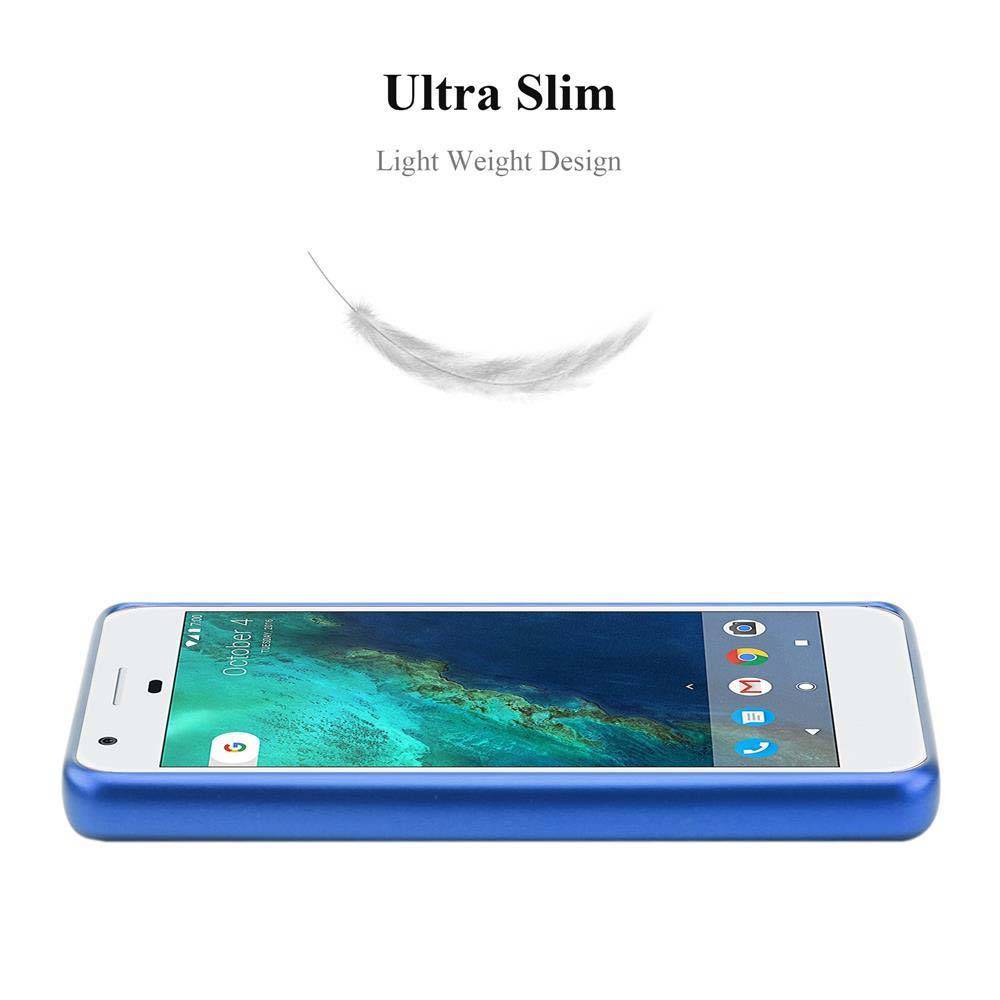 Cadorabo Schutzhülle für Google PIXEL Hülle in Blau Handyhülle TPU Silikon Etui Cover Case