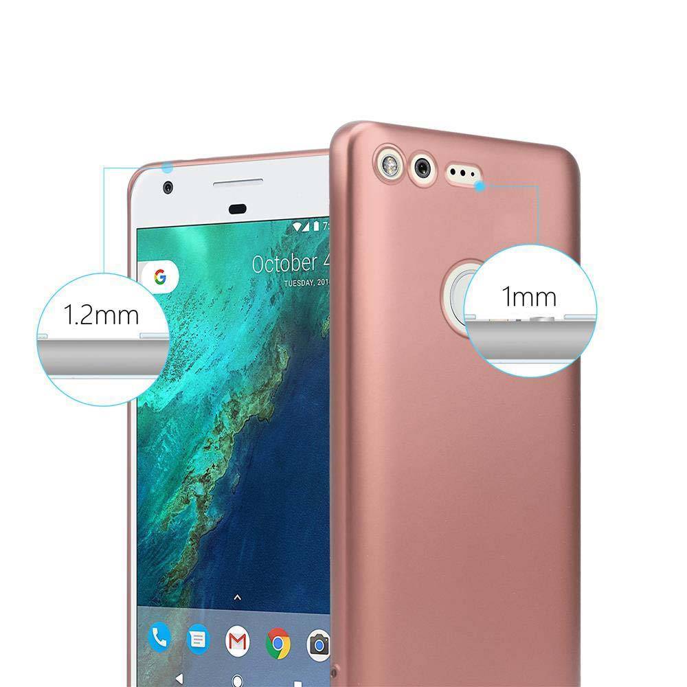 Cadorabo Schutzhülle für Google PIXEL Hülle in Rosa Handyhülle TPU Silikon Etui Cover Case