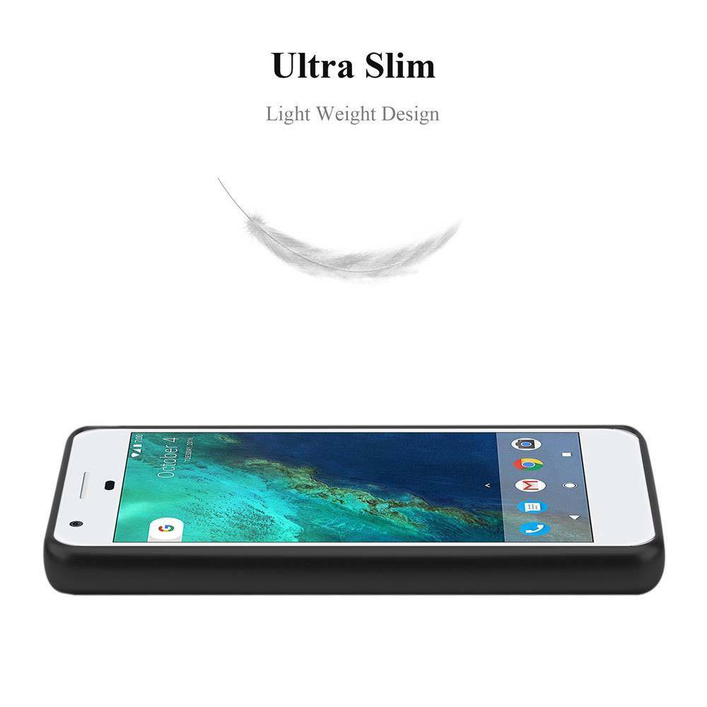 Cadorabo Schutzhülle für Google PIXEL Hülle in Schwarz Handyhülle TPU Silikon Etui Cover Case