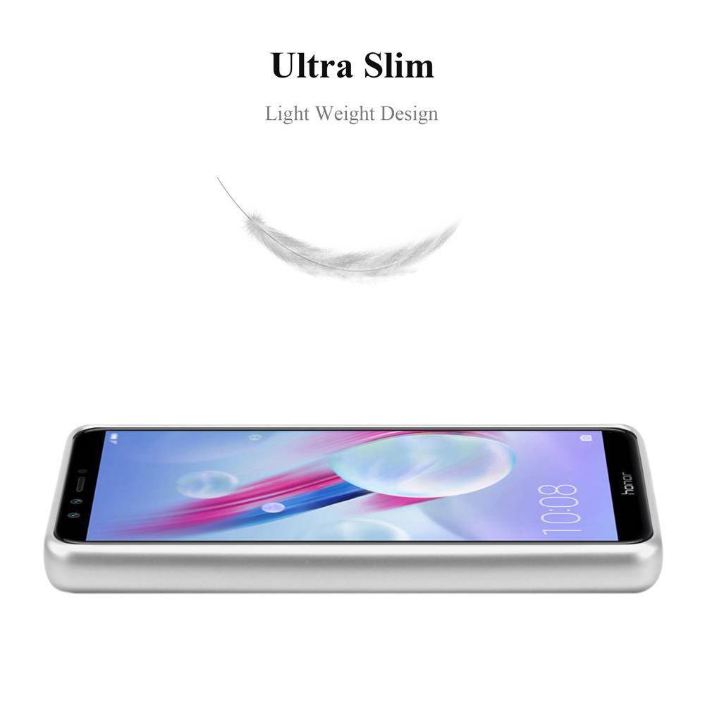 Cadorabo Schutzhülle für Honor 9 LITE Hülle in Silber Handyhülle TPU Silikon Etui Cover Case