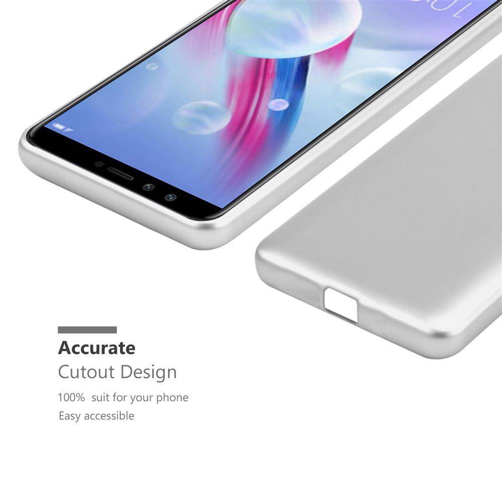 Cadorabo Schutzhülle für Honor 9 LITE Hülle in Silber Handyhülle TPU Silikon Etui Cover Case