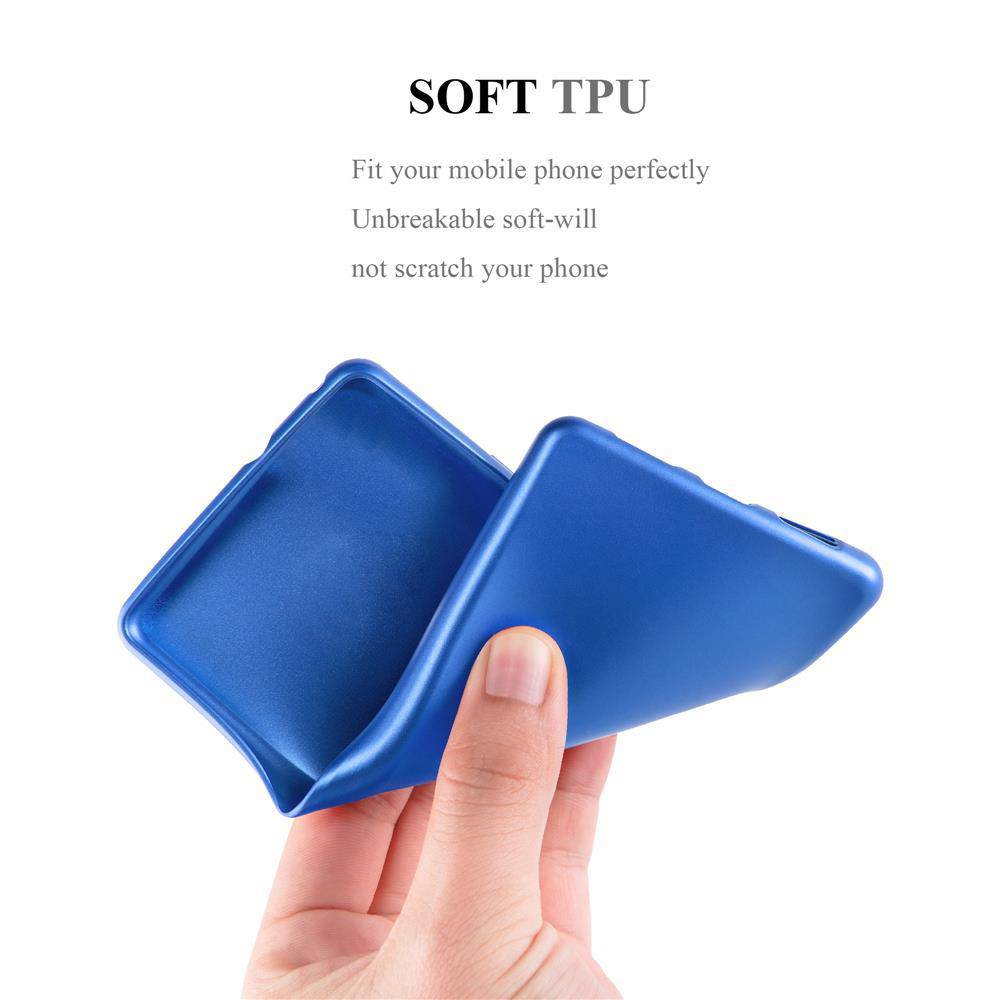 Cadorabo Schutzhülle für HTC Desire 12 Hülle in Blau Handyhülle TPU Silikon Etui Cover Case
