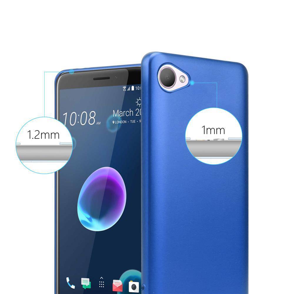 Cadorabo Schutzhülle für HTC Desire 12 Hülle in Blau Handyhülle TPU Silikon Etui Cover Case