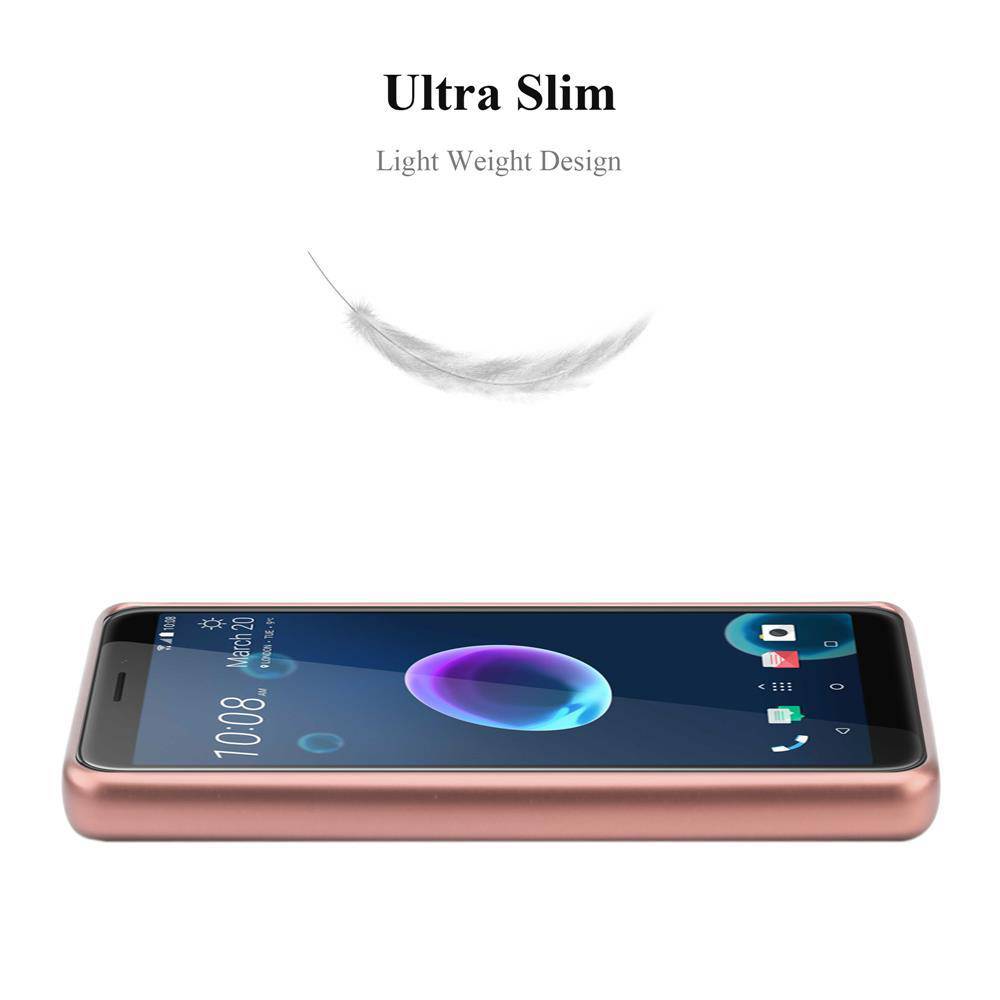 Cadorabo Schutzhülle für HTC Desire 12 Hülle in Rosa Handyhülle TPU Silikon Etui Cover Case