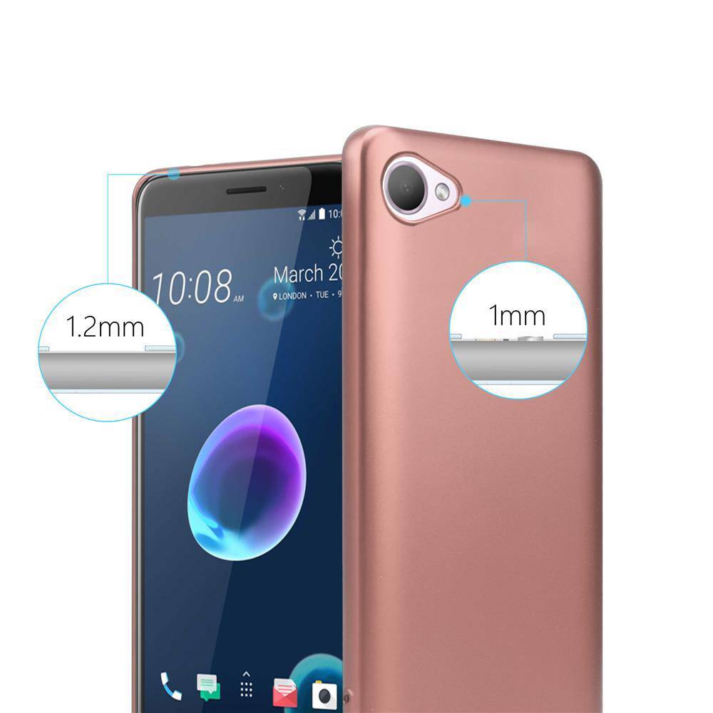 Cadorabo Schutzhülle für HTC Desire 12 Hülle in Rosa Handyhülle TPU Silikon Etui Cover Case