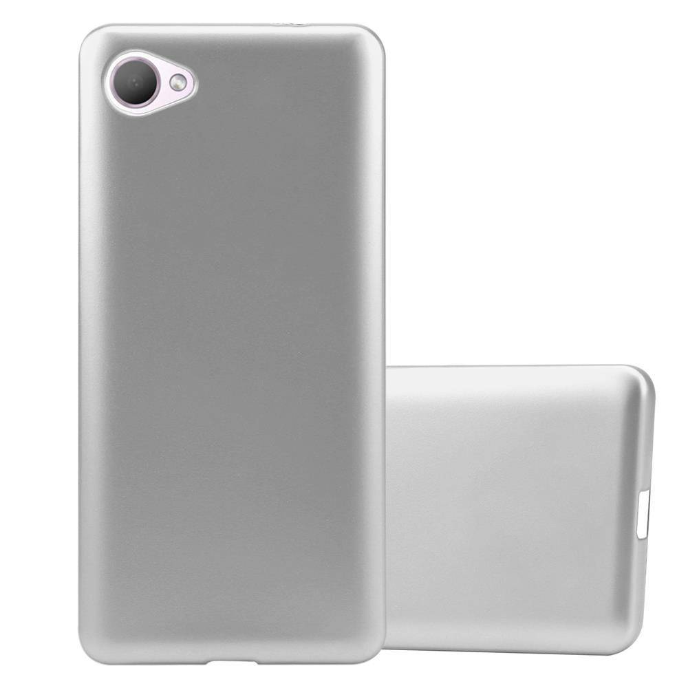Cadorabo Schutzhülle für HTC Desire 12 Hülle in Silber Handyhülle TPU Silikon Etui Cover Case