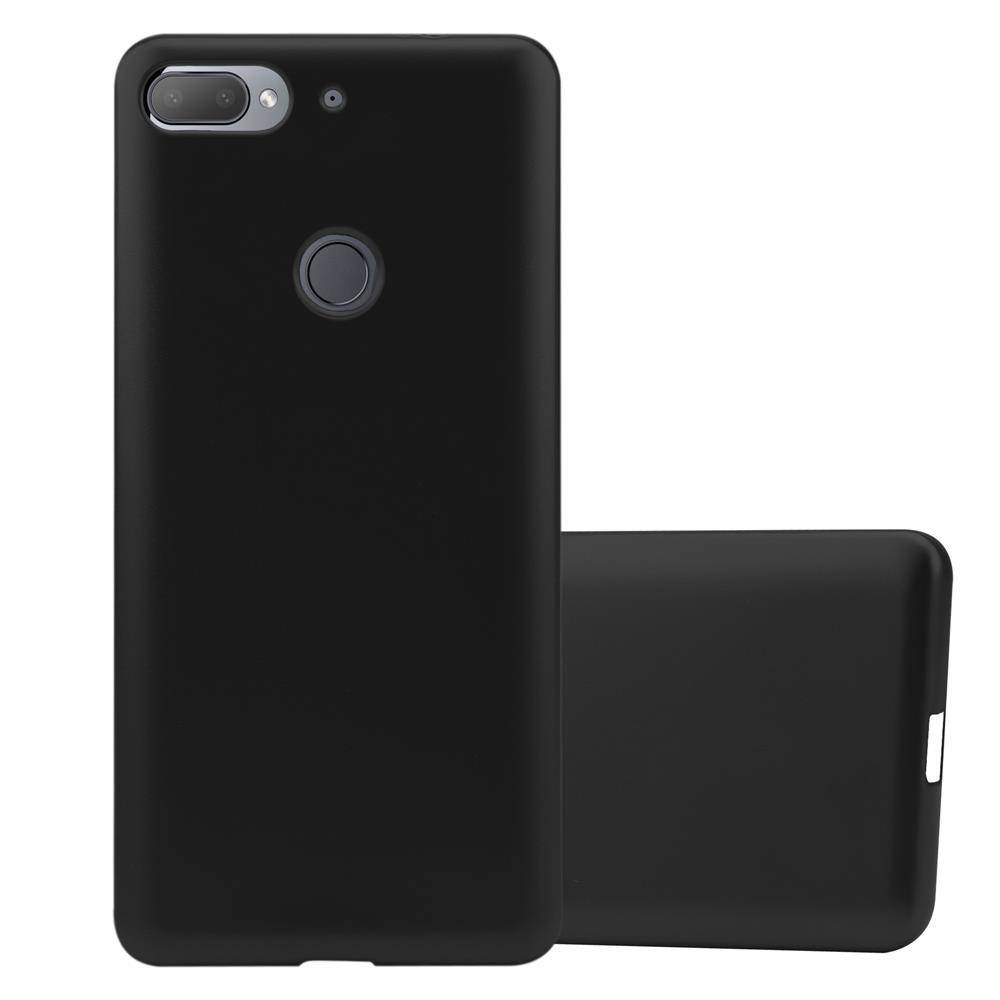 Cadorabo Schutzhülle für HTC Desire 12 PLUS Hülle in Schwarz Handyhülle TPU Silikon Etui Cover Case
