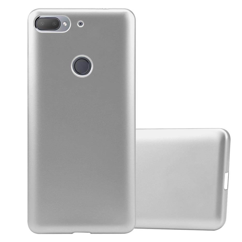 Cadorabo Schutzhülle für HTC Desire 12 PLUS Hülle in Silber Handyhülle TPU Silikon Etui Cover Case