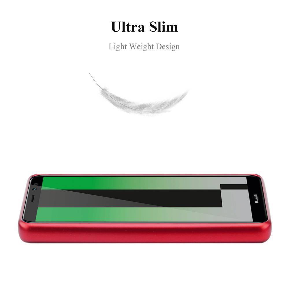 Cadorabo Schutzhülle für Huawei MATE 10 LITE Hülle in Rot Handyhülle TPU Silikon Etui Cover Case