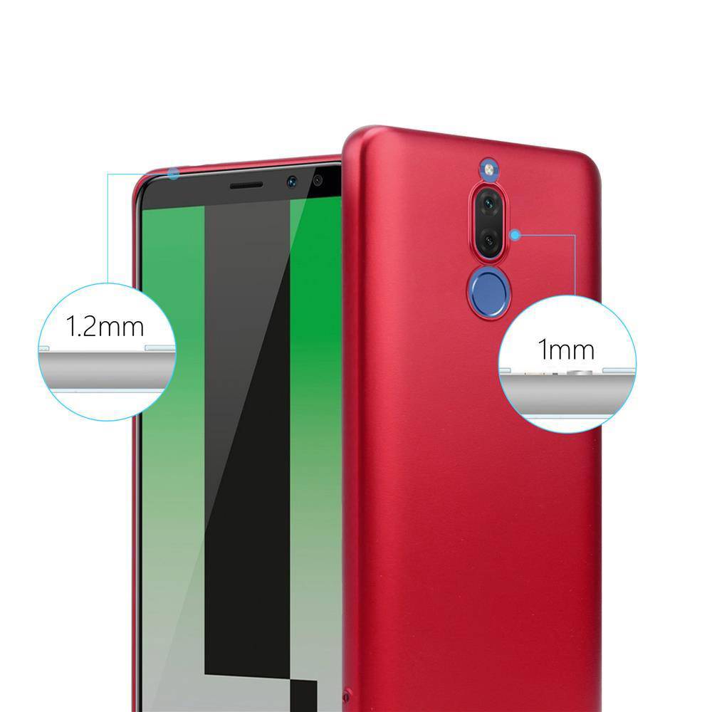 Cadorabo Schutzhülle für Huawei MATE 10 LITE Hülle in Rot Handyhülle TPU Silikon Etui Cover Case