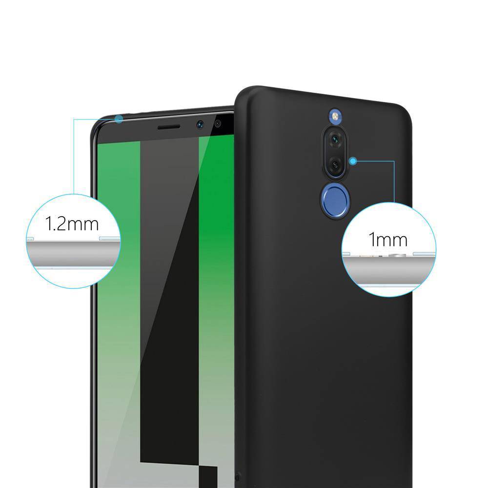 Cadorabo Schutzhülle für Huawei MATE 10 LITE Hülle in Schwarz Handyhülle TPU Silikon Etui Cover Case