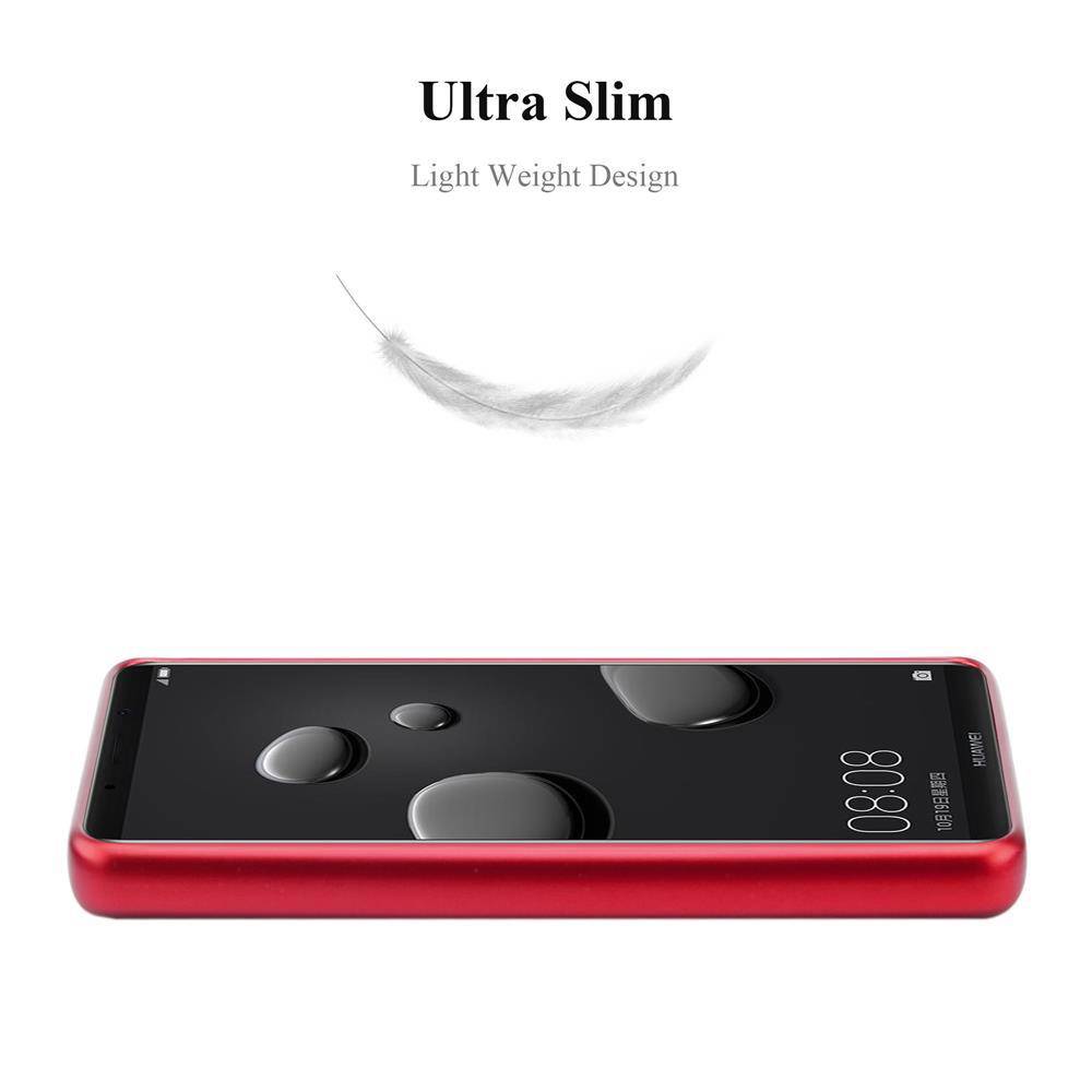 Cadorabo Schutzhülle für Huawei MATE 10 PRO Hülle in Rot Handyhülle TPU Silikon Etui Cover Case