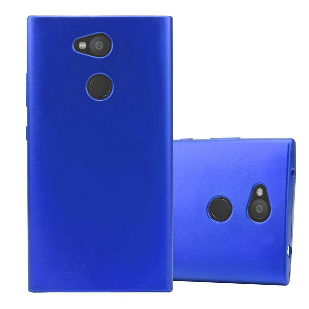 Cadorabo Schutzhülle für Sony Xperia L2 Hülle in Blau Handyhülle TPU Silikon Etui Cover Case