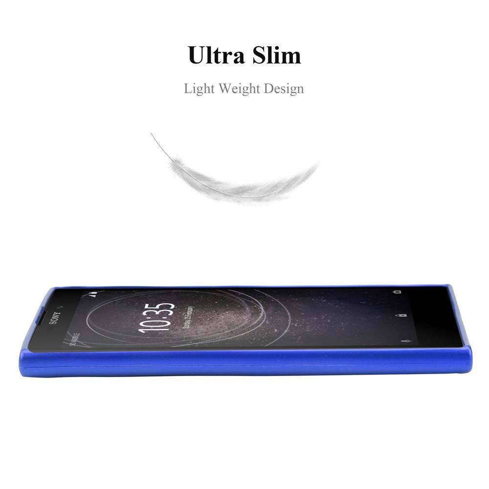 Cadorabo Schutzhülle für Sony Xperia L2 Hülle in Blau Handyhülle TPU Silikon Etui Cover Case