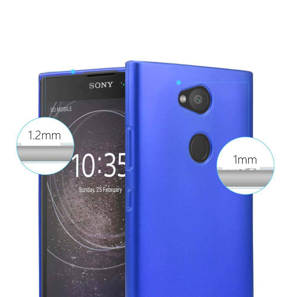 Cadorabo Schutzhülle für Sony Xperia L2 Hülle in Blau Handyhülle TPU Silikon Etui Cover Case