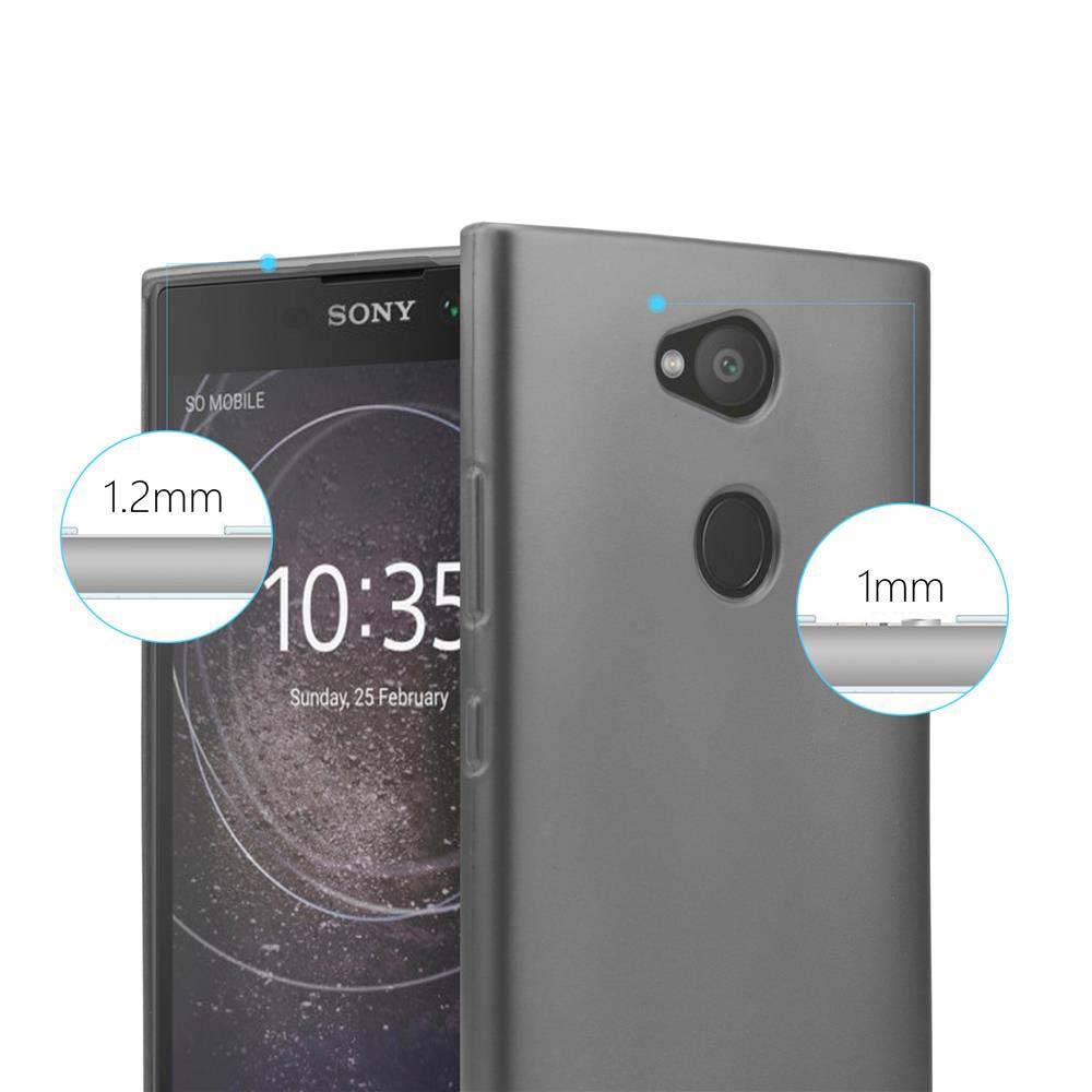 Cadorabo Schutzhülle für Sony Xperia L2 Hülle in Grau Handyhülle TPU Silikon Etui Cover Case