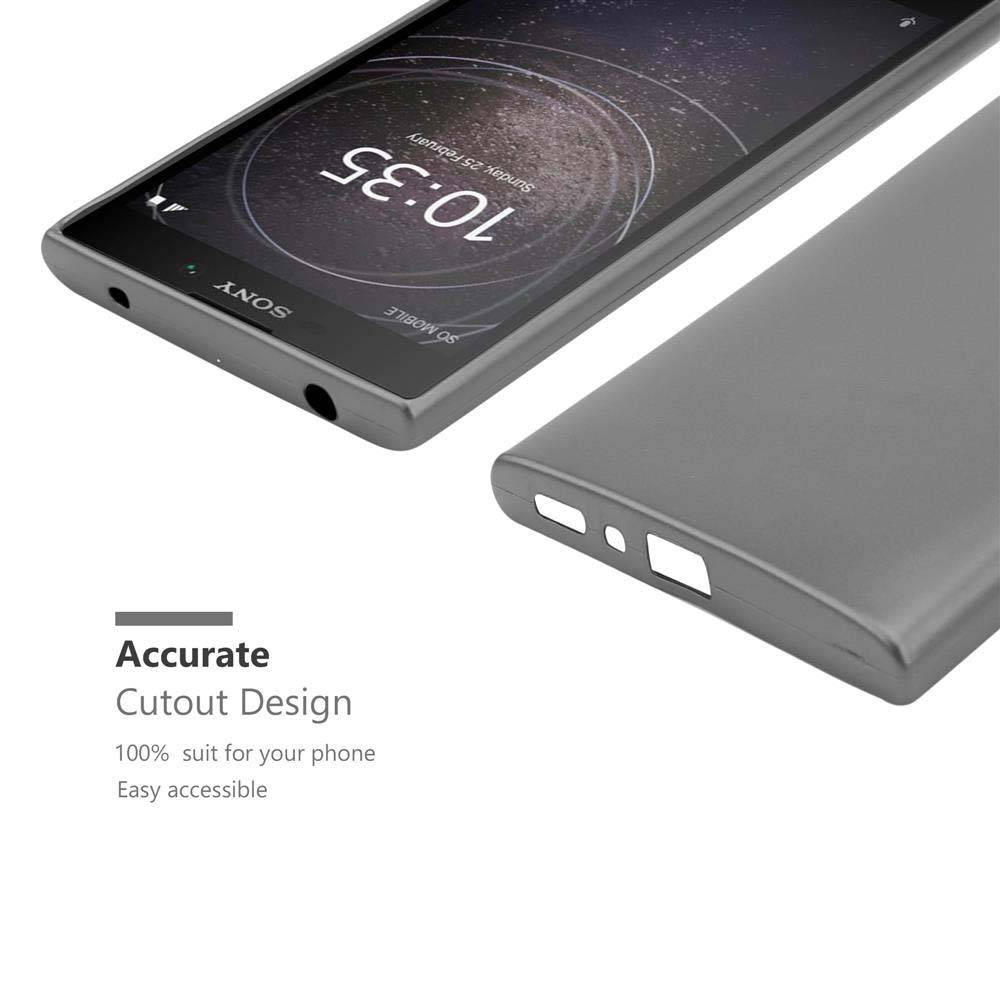 Cadorabo Schutzhülle für Sony Xperia L2 Hülle in Grau Handyhülle TPU Silikon Etui Cover Case