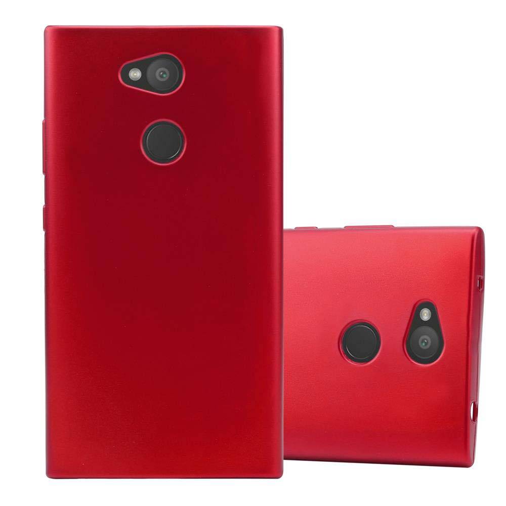 Cadorabo Schutzhülle für Sony Xperia L2 Hülle in Rot Handyhülle TPU Silikon Etui Cover Case
