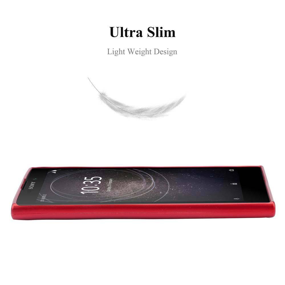Cadorabo Schutzhülle für Sony Xperia L2 Hülle in Rot Handyhülle TPU Silikon Etui Cover Case