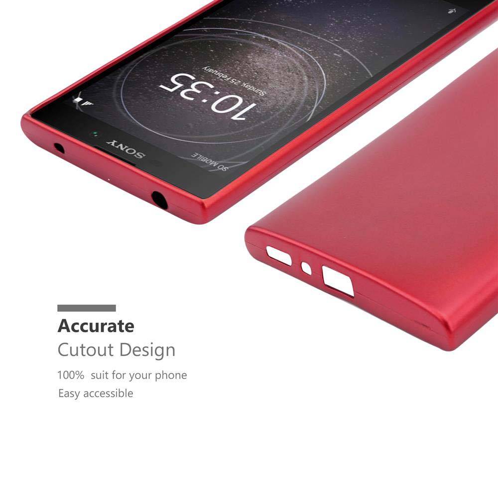 Cadorabo Schutzhülle für Sony Xperia L2 Hülle in Rot Handyhülle TPU Silikon Etui Cover Case