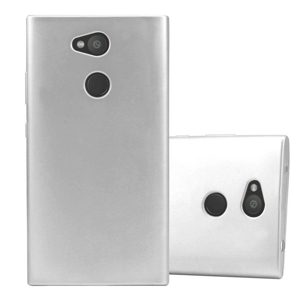 Cadorabo Schutzhülle für Sony Xperia L2 Hülle in Silber Handyhülle TPU Silikon Etui Cover Case
