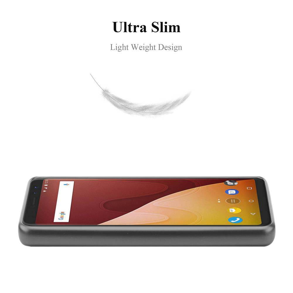 Cadorabo Schutzhülle für WIKO VIEW GO Hülle in Grau Handyhülle TPU Silikon Etui Cover Case