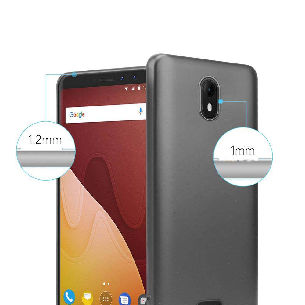 Cadorabo Schutzhülle für WIKO VIEW GO Hülle in Grau Handyhülle TPU Silikon Etui Cover Case