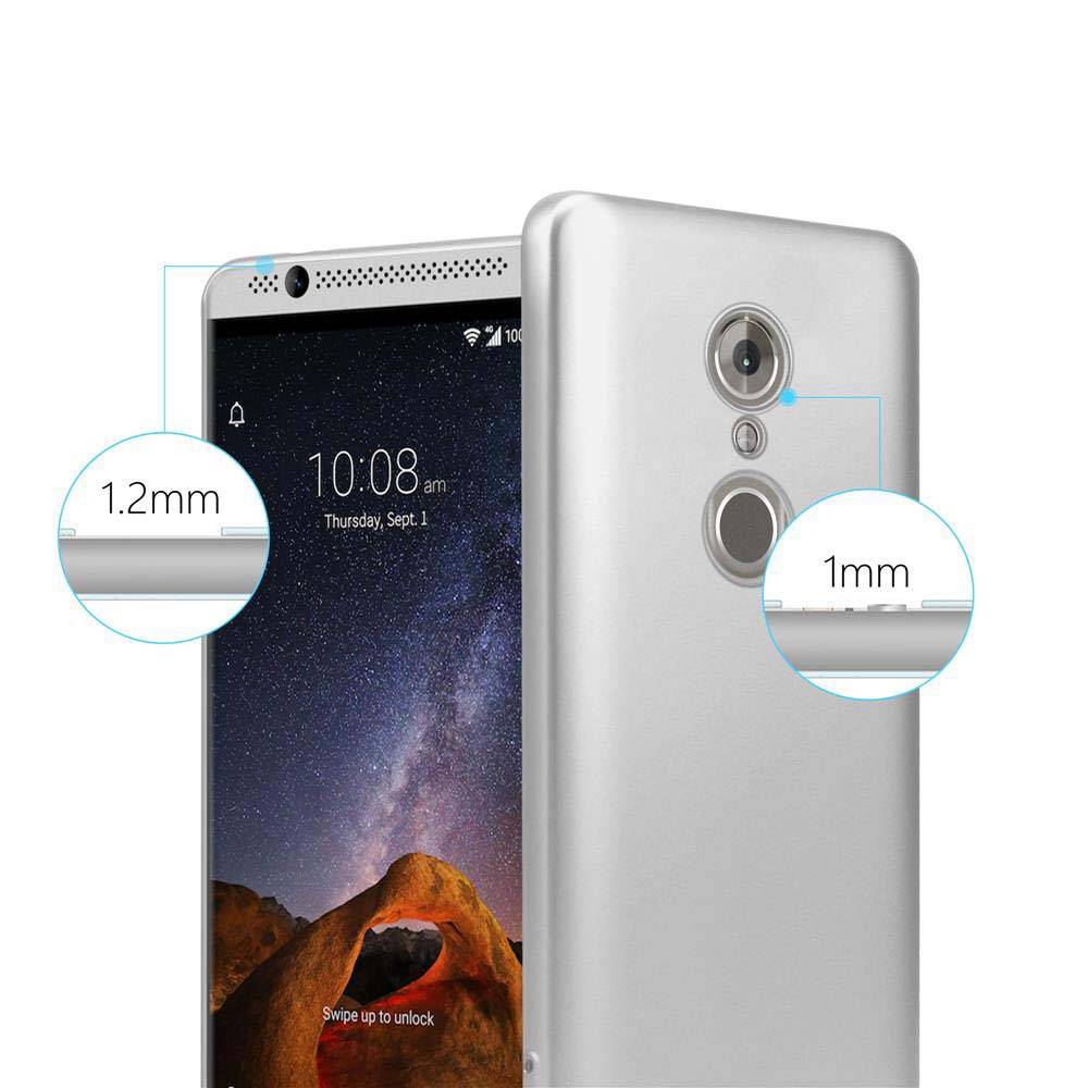 Cadorabo Schutzhülle für ZTE Axon 7 MINI Hülle in Silber Handyhülle TPU Silikon Etui Cover Case