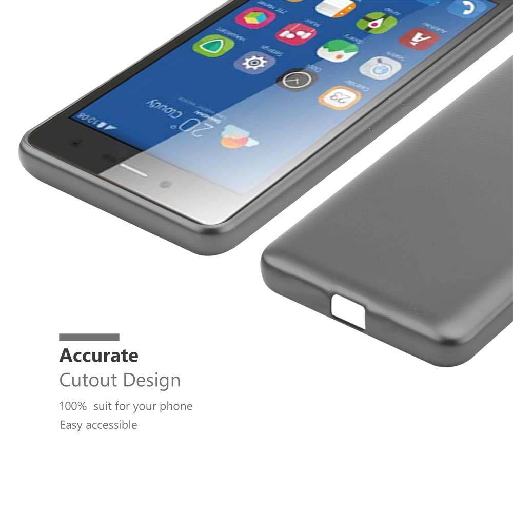 Cadorabo Schutzhülle für ZTE Blade L7 Hülle in Grau Handyhülle TPU Silikon Etui Cover Case
