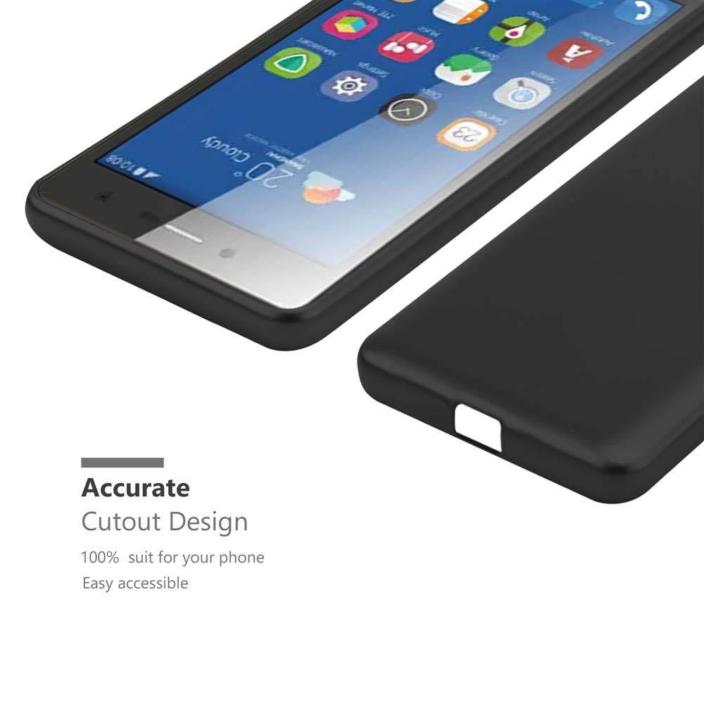 Cadorabo Schutzhülle für ZTE Blade L7 Hülle in Schwarz Handyhülle TPU Silikon Etui Cover Case