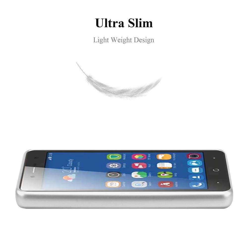 Cadorabo Schutzhülle für ZTE Blade L7 Hülle in Silber Handyhülle TPU Silikon Etui Cover Case