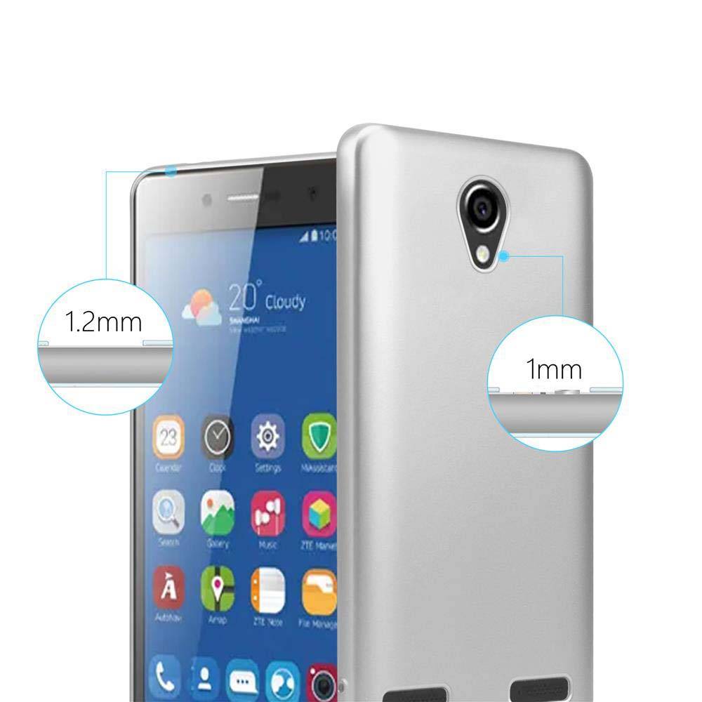 Cadorabo Schutzhülle für ZTE Blade L7 Hülle in Silber Handyhülle TPU Silikon Etui Cover Case