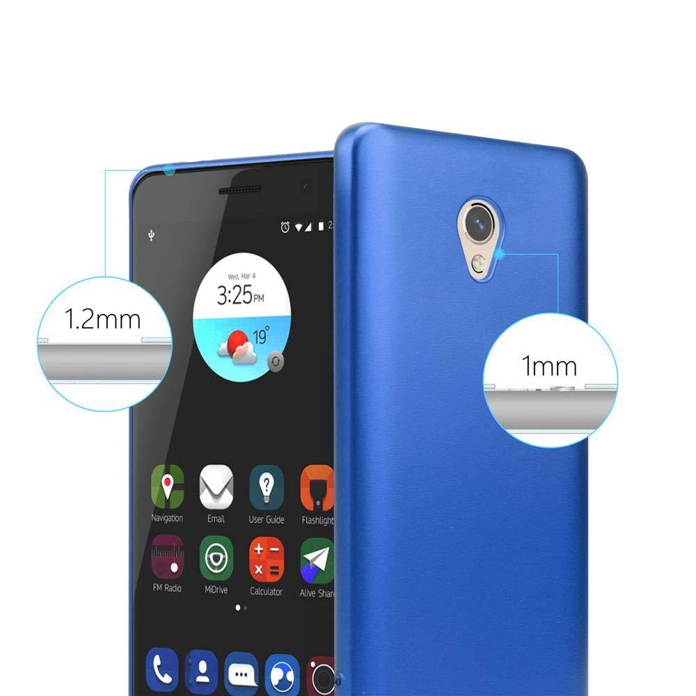 Cadorabo Schutzhülle für ZTE Blade V7 Hülle in Blau Handyhülle TPU Silikon Etui Cover Case