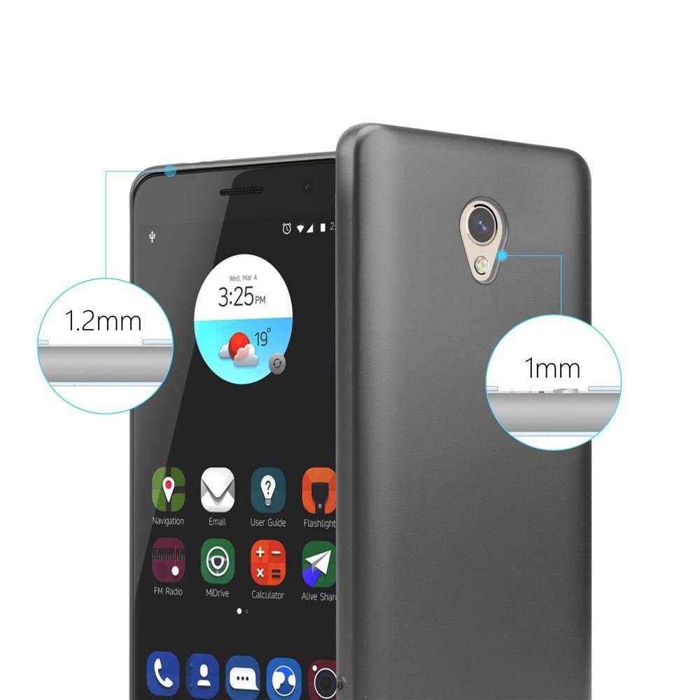 Cadorabo Schutzhülle für ZTE Blade V7 Hülle in Grau Handyhülle TPU Silikon Etui Cover Case