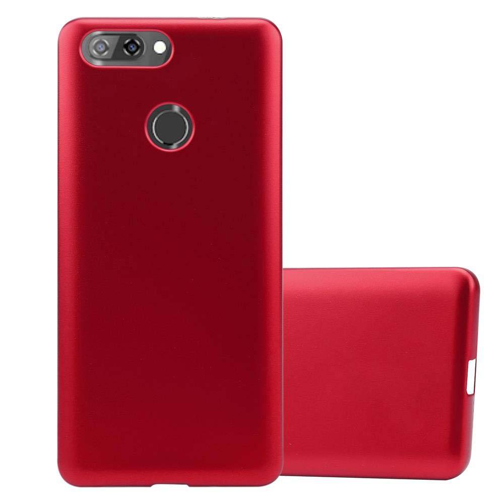 Cadorabo Schutzhülle für ZTE Blade V9 Hülle in Rot Handyhülle TPU Silikon Etui Cover Case