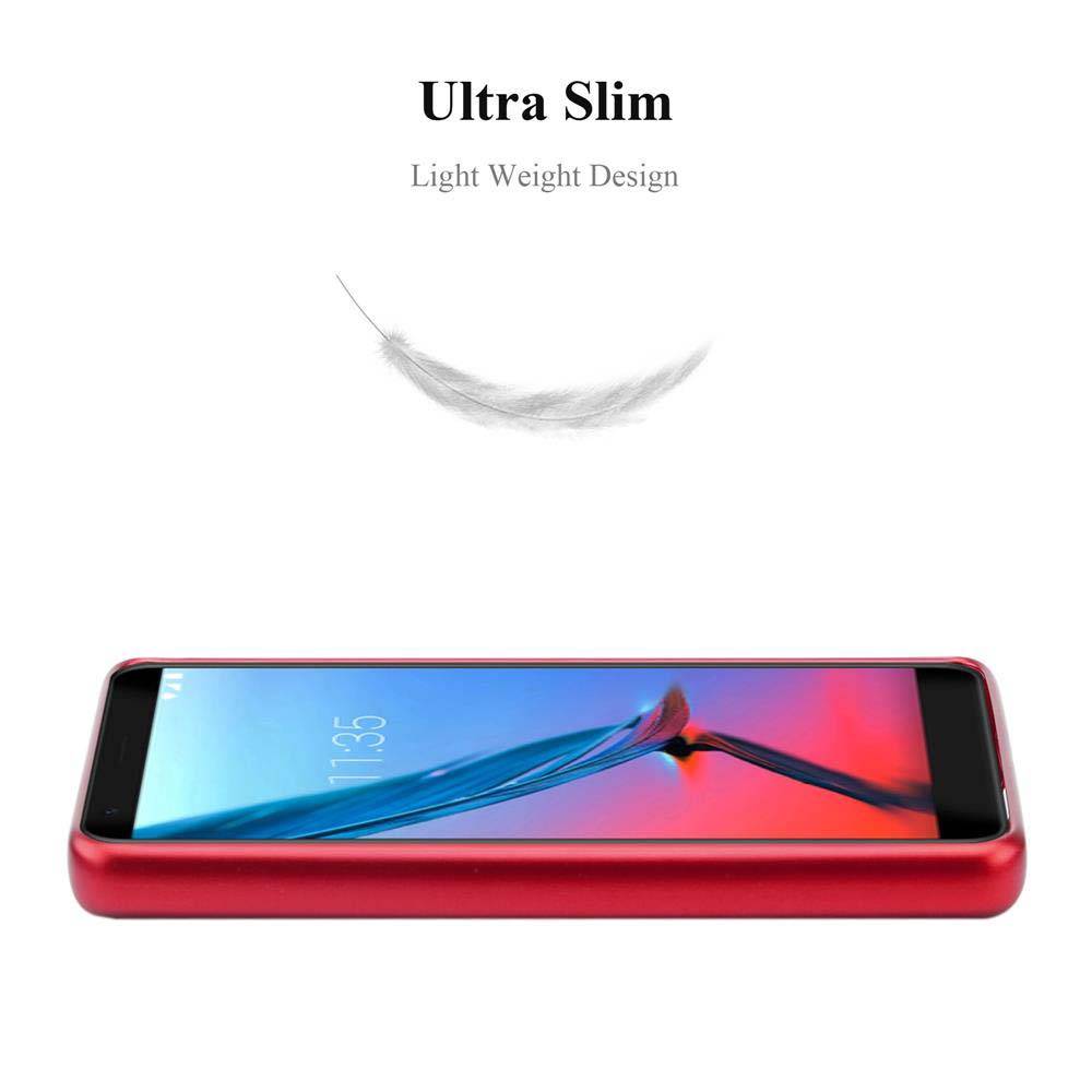 Cadorabo Schutzhülle für ZTE Blade V9 Hülle in Rot Handyhülle TPU Silikon Etui Cover Case