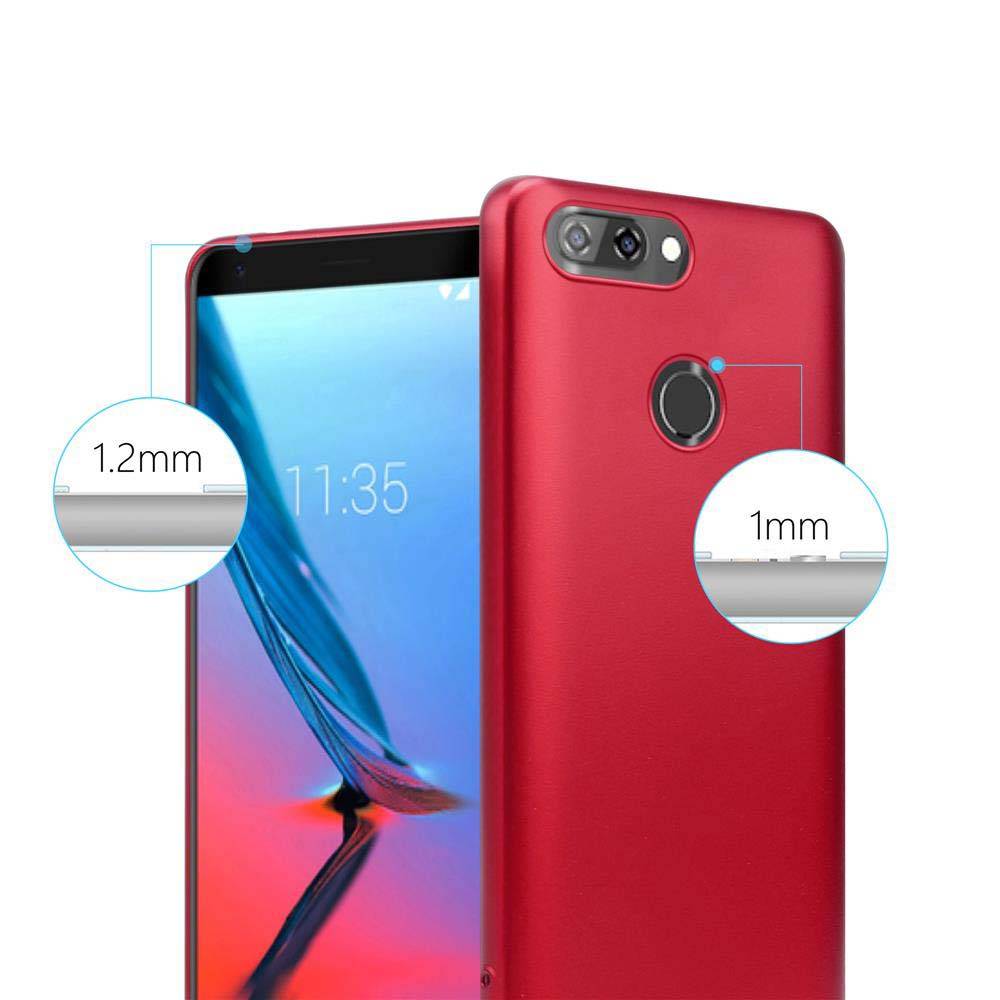 Cadorabo Schutzhülle für ZTE Blade V9 Hülle in Rot Handyhülle TPU Silikon Etui Cover Case