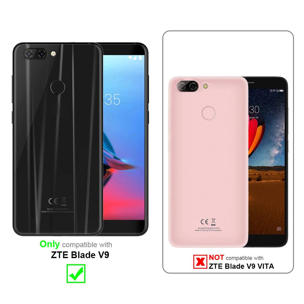 Cadorabo Schutzhülle für ZTE Blade V9 Hülle in Rot Handyhülle TPU Silikon Etui Cover Case