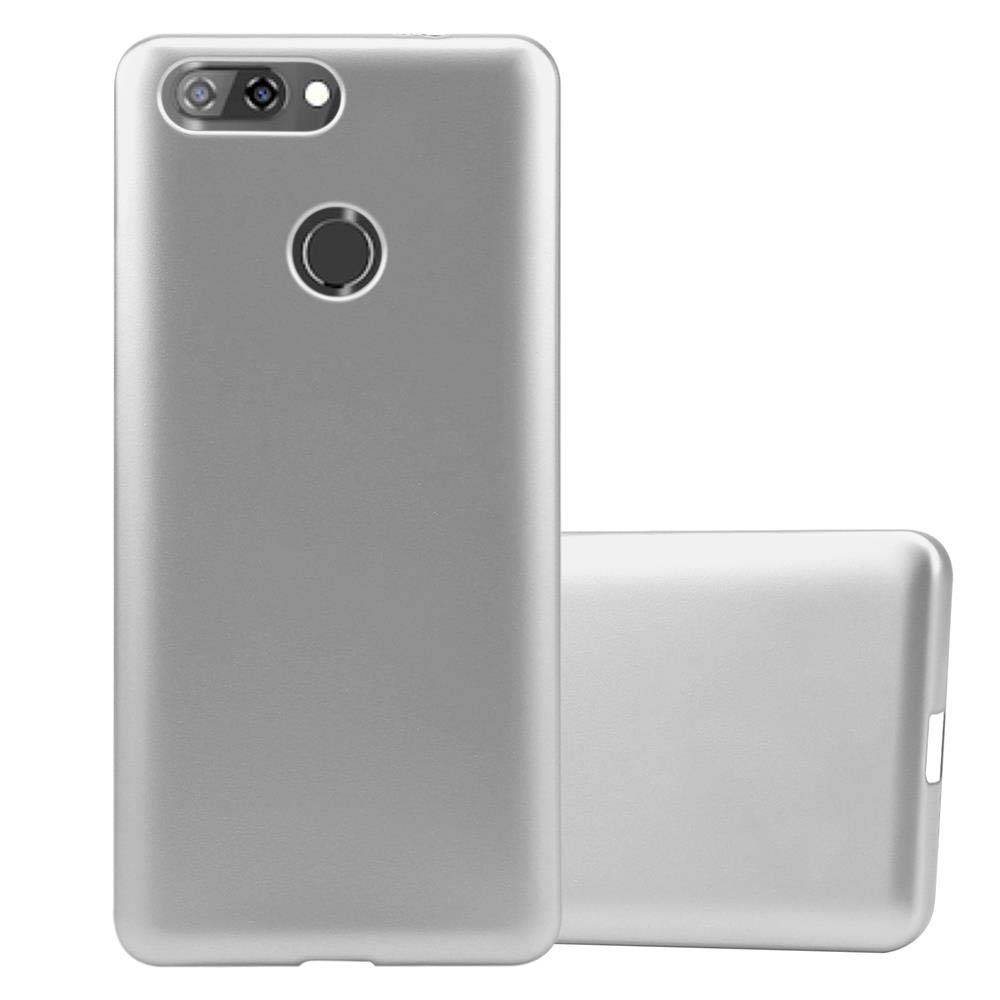 Cadorabo Schutzhülle für ZTE Blade V9 Hülle in Silber Handyhülle TPU Silikon Etui Cover Case
